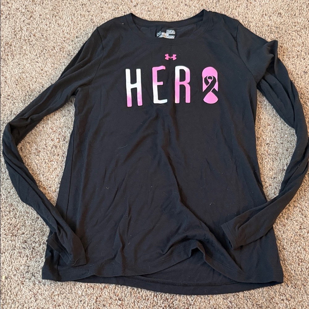 Under Armour Black Long Sleeve with Pink HER Design